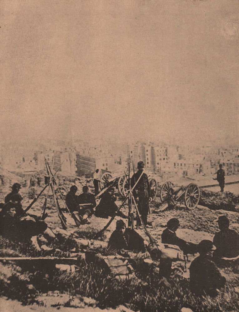 PARIS COMMUNE 1871. Les Buttes-Montmartre avant le 18 Mars c1873 old print